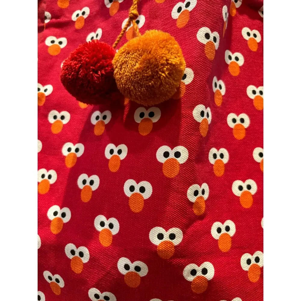 NWT Sesame Street Elmo Large Cotton Tote Bag - Red, Orange